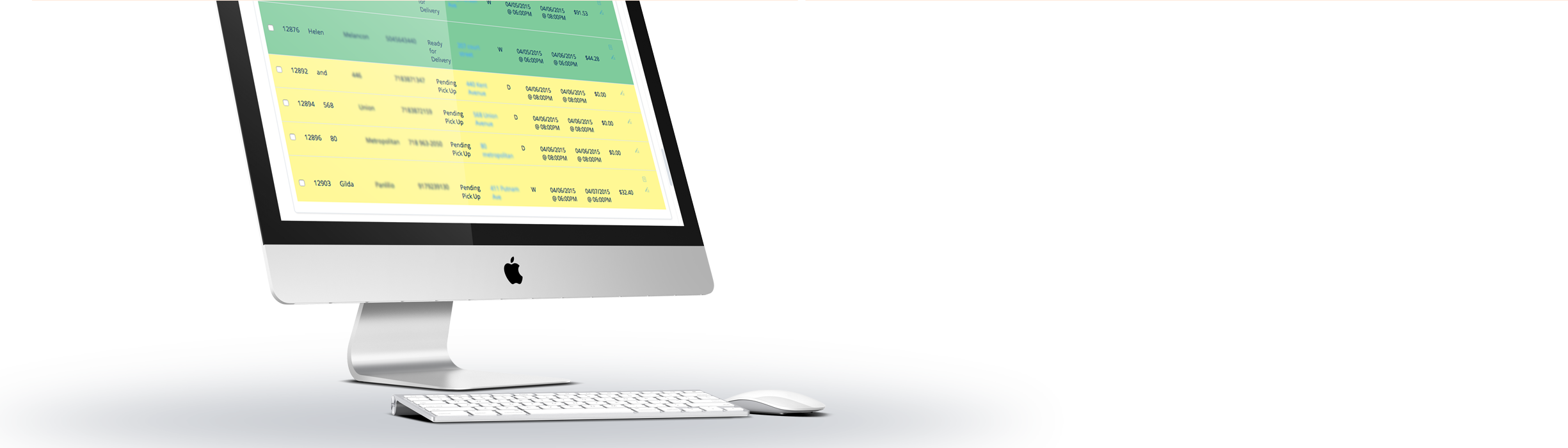 Mac computer with WashClubTrak software